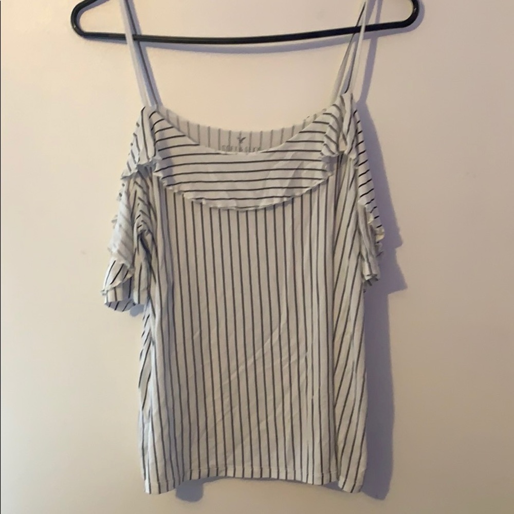 off the shoulder american eagle shirt